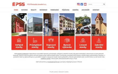 Web PSS Přerovská stavební a.s.